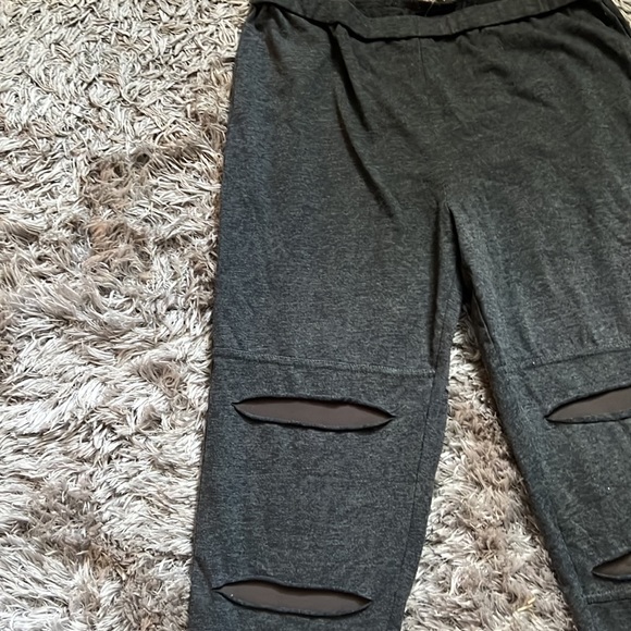Grey “Slashed Leggings - Picture 2 of 4